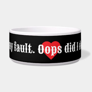 Écuelle Ce n'est pas de ma faute. Oups, ai-je fait ça ? Co