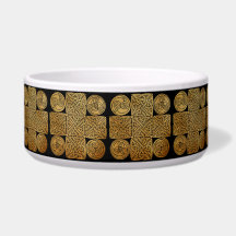 Céleste Knotwork Cross Ceramic Pet Bowl