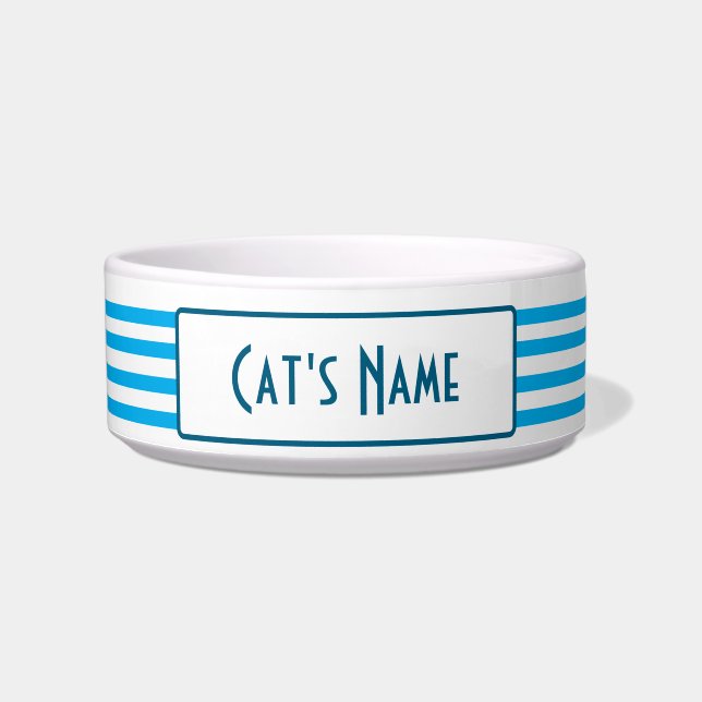 Écuelle Ceramic Cat Bowl, Personnalisez avec le nom de vot (Devant)