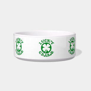 Écuelle Cercle vert/blanc de charme chanceux