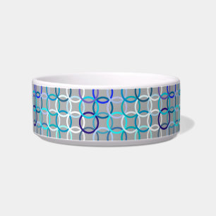 Écuelle Cercles Modernes du Milieu du Siècle, gris, bleu e