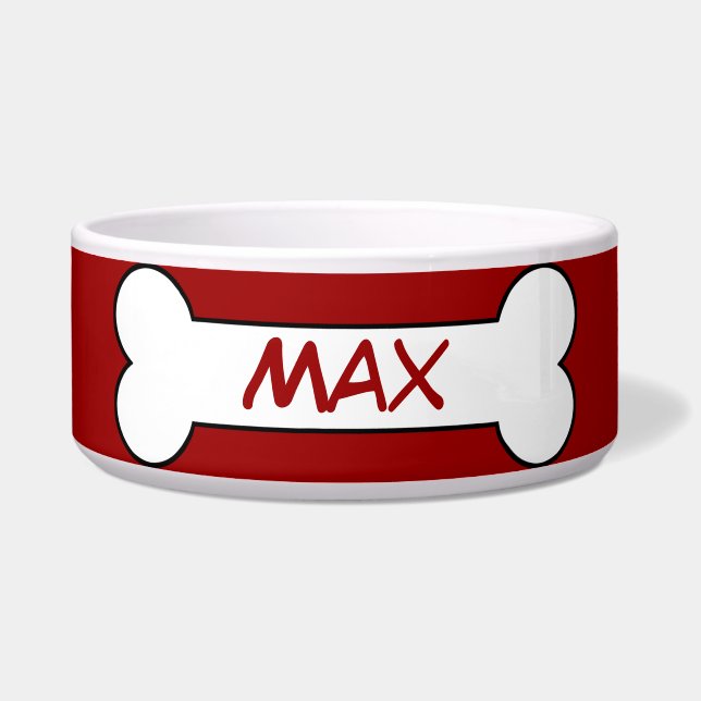 Écuelle Cercueil de chien personnalisé Ceramic Pet Bowl Ro (Devant)