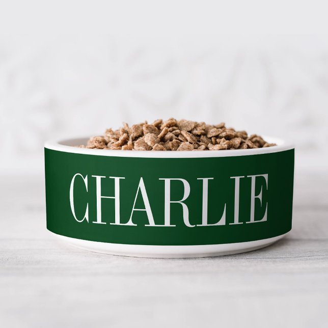 Écuelle Charlie Classic Nom Monogramme | Marine (Créateur téléchargé)