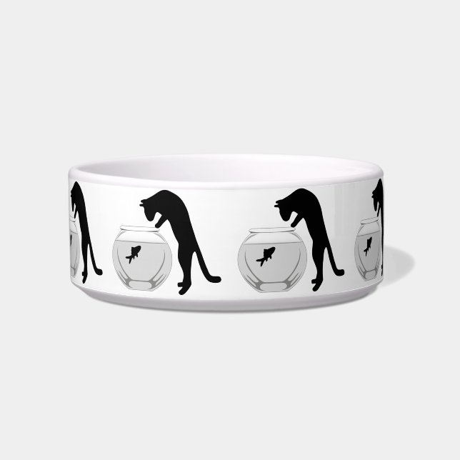 Écuelle Chat avec bol de poisson (Devant)