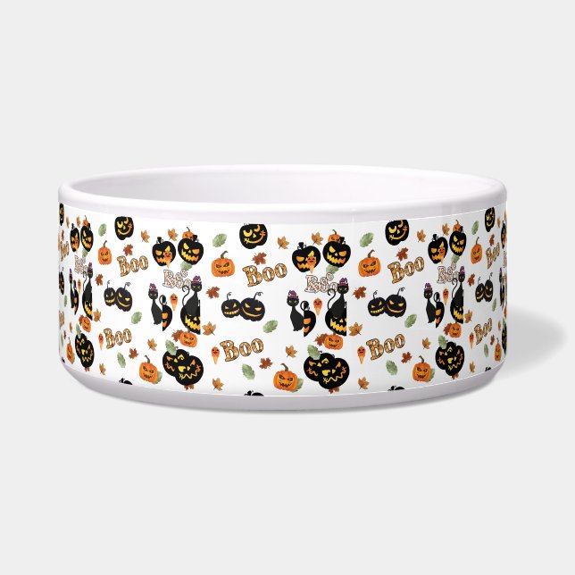 Écuelle Chat Boo Halloween (Devant)