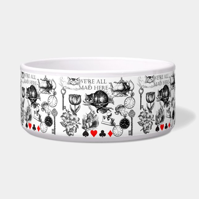 Écuelle Chat de Cheshire classique alice au pays des merve (Devant)