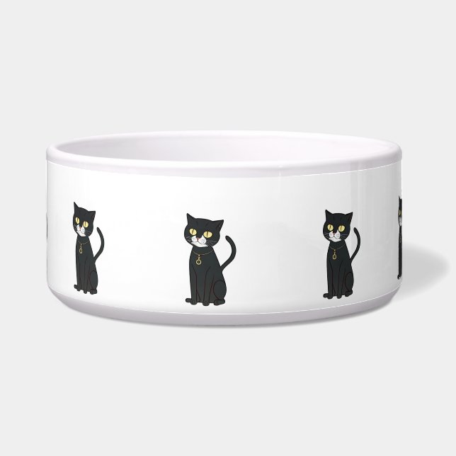 Écuelle Chat noir mignon (Devant)
