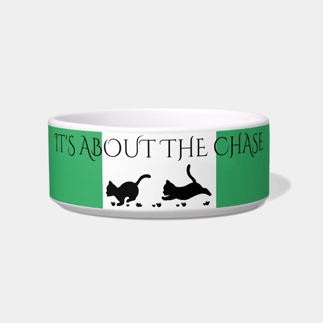 Écuelle Chatons noirs dans le bol d'alimentation customisé (Devant)