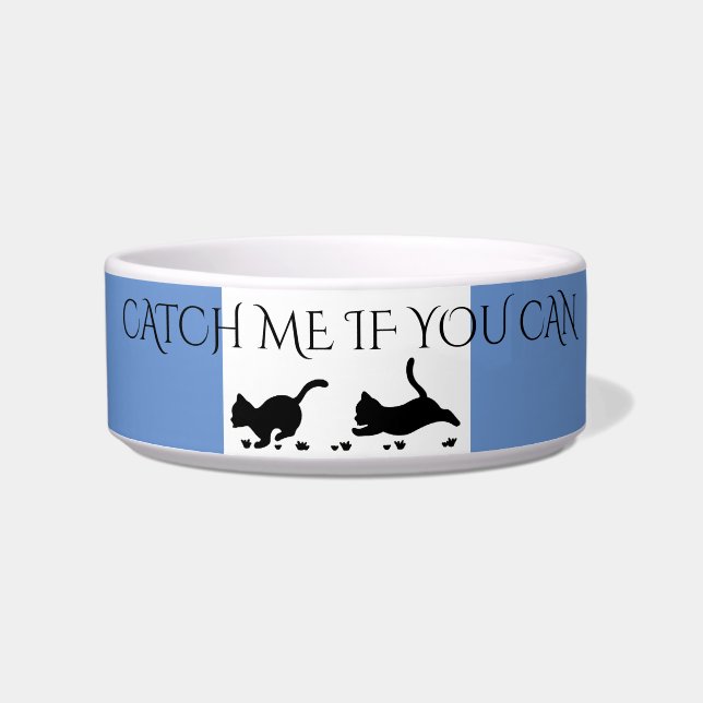 Écuelle Chatons noirs dans le bol d'alimentation customisé (Devant)