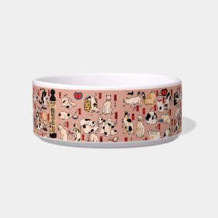 Écuelle chats japonais Ukiyo-e Kitty drôle