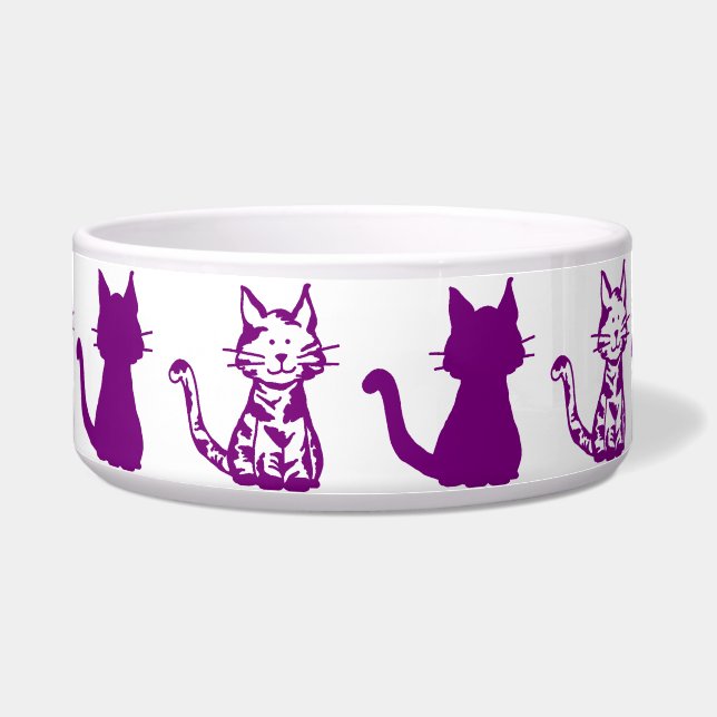 Écuelle Chats violets Motif grand animal de compagnie (Devant)