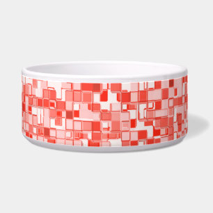 Écuelle Chevauchement de petits carrés, tons de rouge ou d