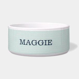 Écuelle Chevron bleu pastel Large Chien Bowl
