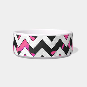 Écuelle Chevron Cow Hot rose et noir
