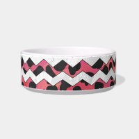 Chevron Vache rose et noir