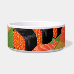 Écuelle Chic Moderne élégant Sushi noir & rouge