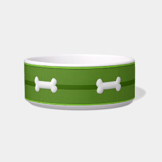 Écuelle Chien À petits pois de nourriture vert et blanc