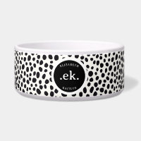 Chien dalmate Abstrait Motif Monogramme noir