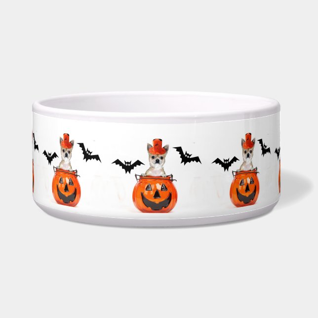 Écuelle Chien de chiwawa de Halloween (Devant)