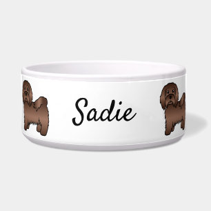 Écuelle Chien de dessin animé mignon havanais au chocolat