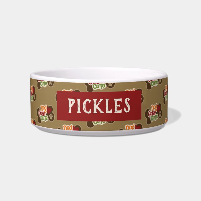 Écuelle Chien est allé mignonne céramique poêle Bowl (Devant)