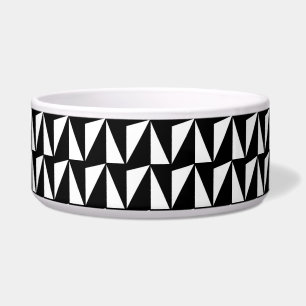 Écuelle Chien géométrique noir et blanc
