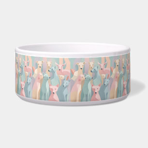 Écuelle Chien Motif Pastel couleurs minimaliste illustrati