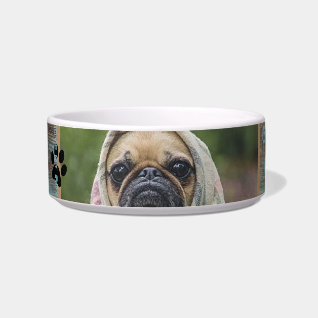 Écuelle Chien Photo personnalisée Bois (Gauche)