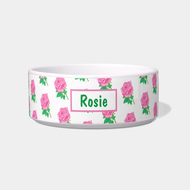 Écuelle Chien rose ou bol de chat (Devant)
