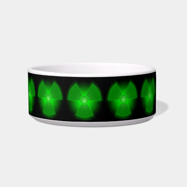 Écuelle Chien rougeoyant vert drôle de chat de symbole de (Droite)