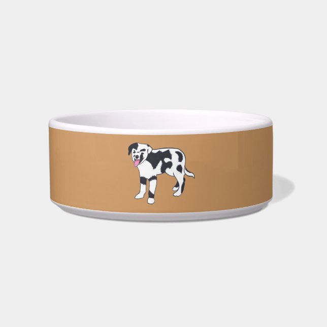 Écuelle Chien tacheté noir et blanc Bowls pour animaux de  (Devant)