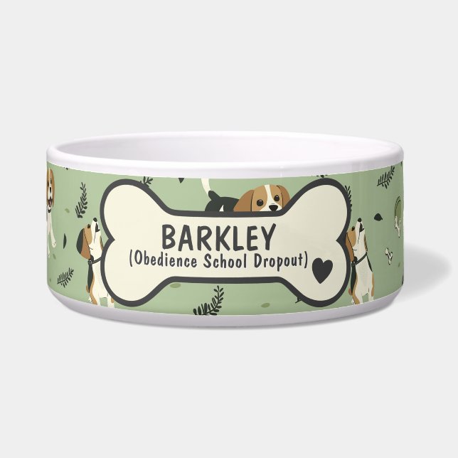 Écuelle Chien vert et beagle teinté (Devant)