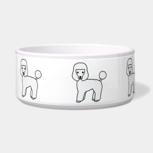 Écuelle Chiens Caniches Jouets Blancs Mignons
