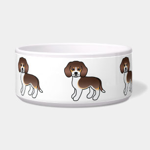 Écuelle Chiens de dessin animé mignons Beagle tricolore au