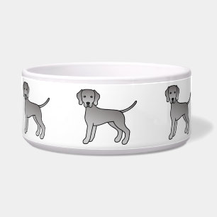Écuelle Chiens de dessin animé mignons Weimaraner