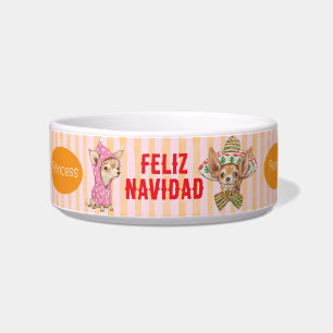 Écuelle Chihuahua Feliz Navidad Happy Howlidays