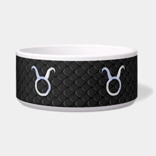 Écuelle Chrome Comme Taurus Connexion Serpent Noir Peau