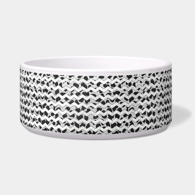 Écuelle Chvron noir et blanc dalmate (Droite)
