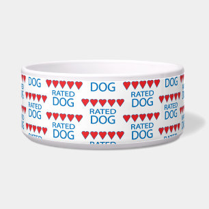 Écuelle Cinq coeurs de chien