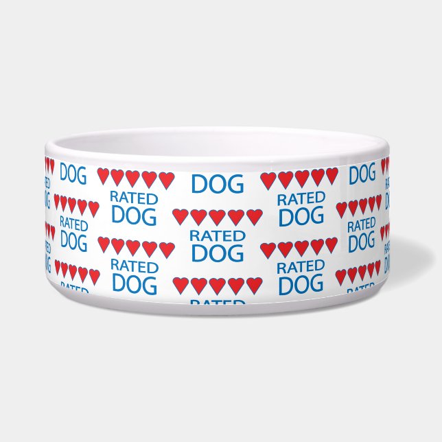 Écuelle Cinq coeurs de chien (Devant)