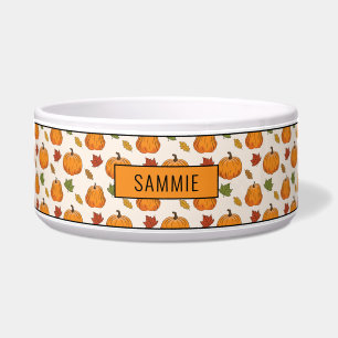 Écuelle Citrouilles et motif de feuilles d'automne colorée