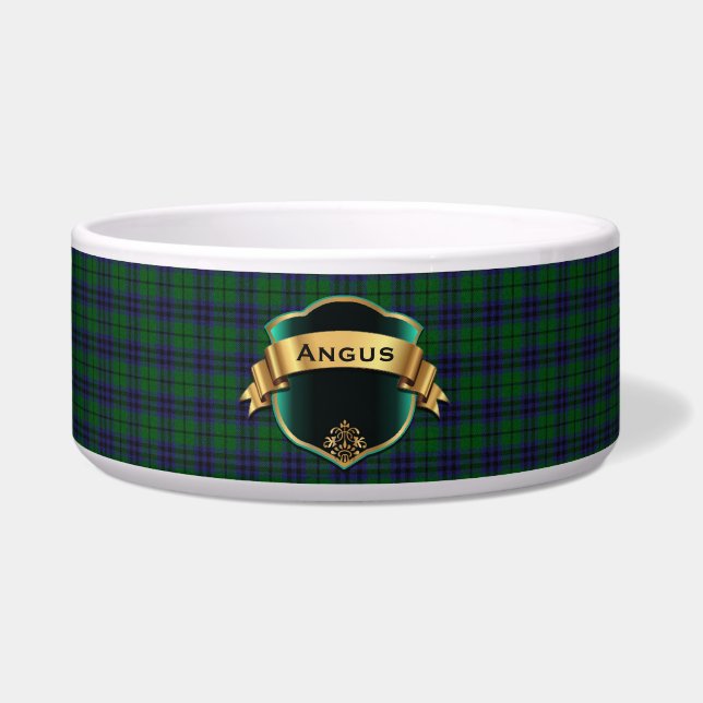 Écuelle Clan Austin Tartan personnalisé Plaid Pet Bowl (Devant)
