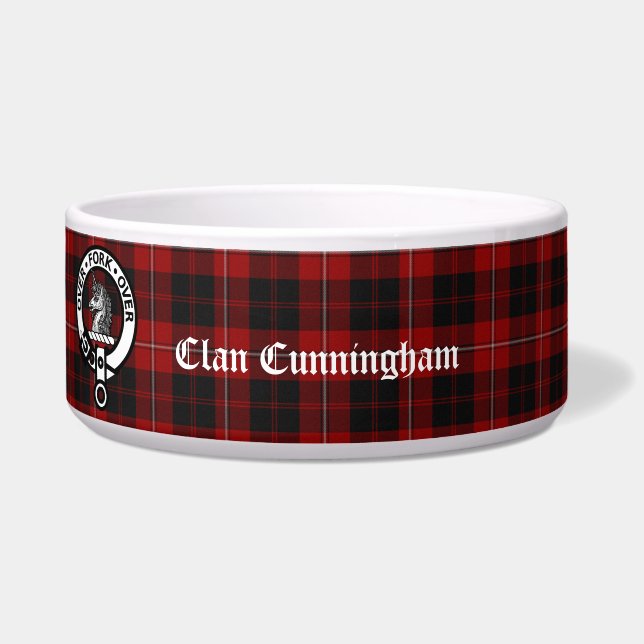 Écuelle Clan Cunningham Badge & Tartan (Devant)