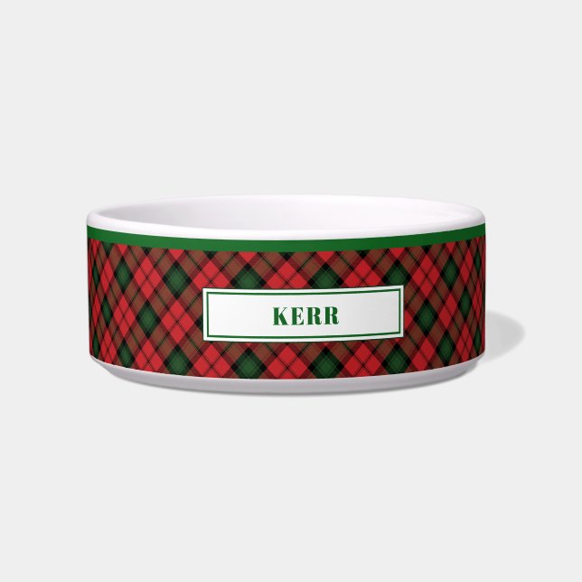 Écuelle Clan personnalisé Kerr Tartan Plaid Motif (Devant)