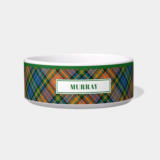 Écuelle Clan personnalisé Murray Tartan Plaid Motif (Devant)
