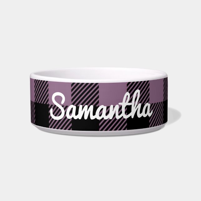 Écuelle Classic Violet Buffalo Check Plaid Personnalisé (Devant)