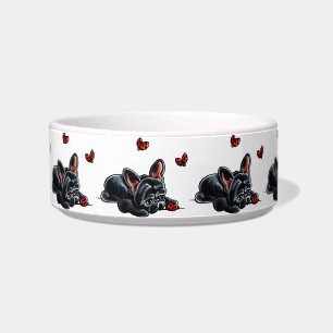 Écuelle Coccinelle noire de bouledogue français