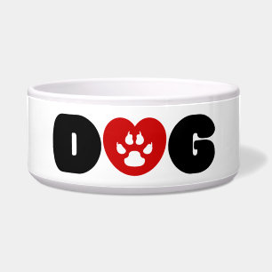 Écuelle Coeur d'amour de chien