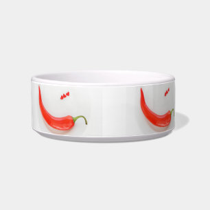Écuelle Coeurs de poivre chaud rouge blanc