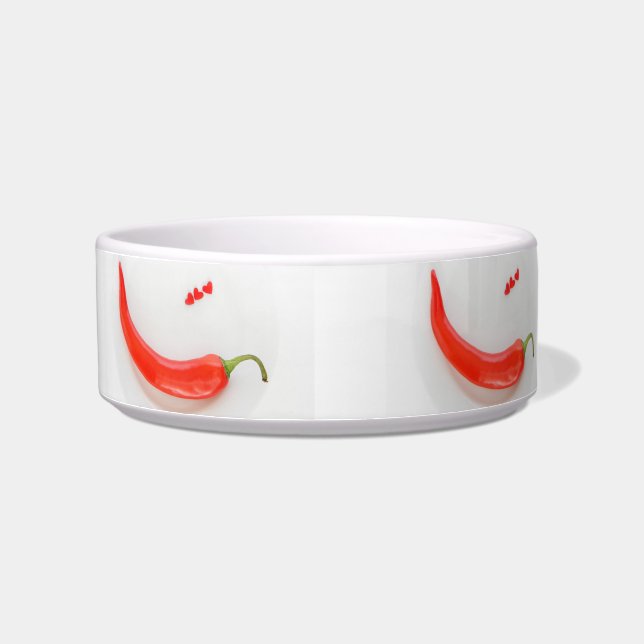 Écuelle Coeurs de poivre chaud rouge blanc (Gauche)
